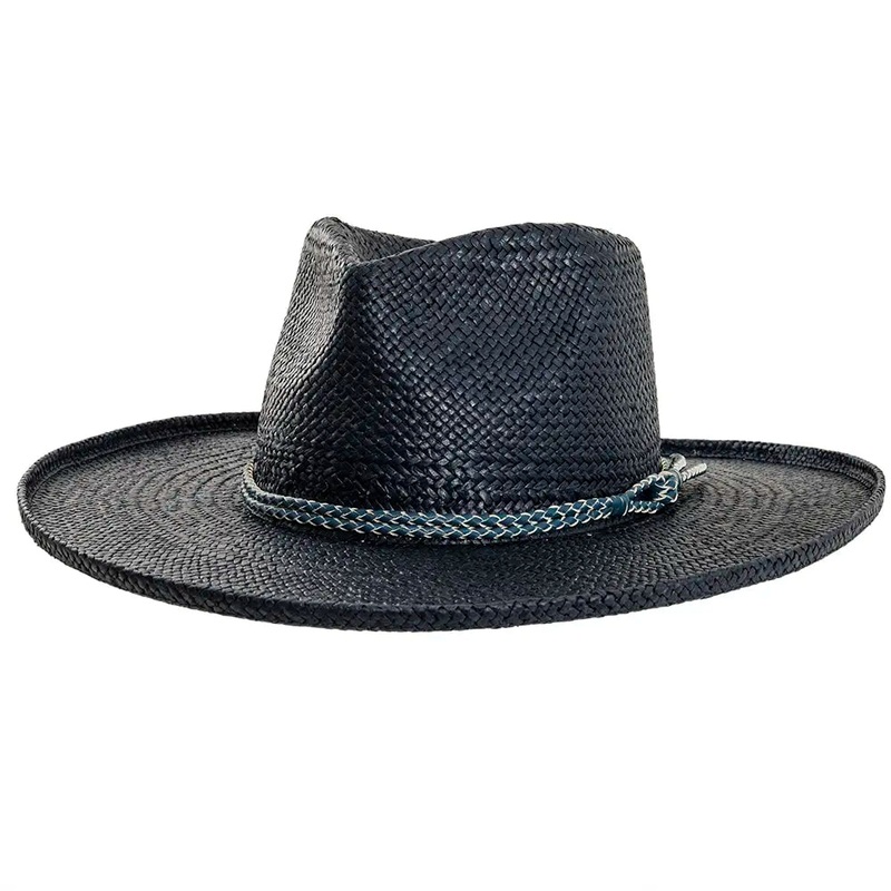Horseshoe Bay | Mens Sun Straw Hat Navy S/M