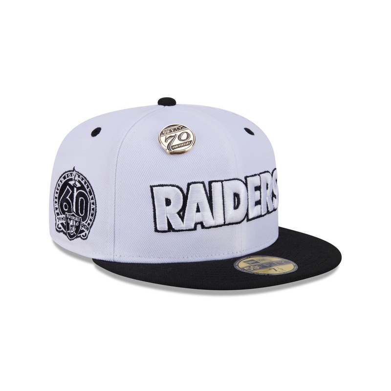 Las Vegas Raiders 70th Anniversary 59FIFTY Fitted Hat 7