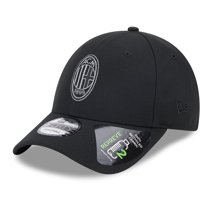 New Era 9FORTY AC Milan Baseball Cap – Repreve – Black Adjustable