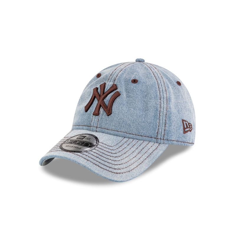 New York Yankees Light Blue Denim 9FORTY Adjustable Hat One Size