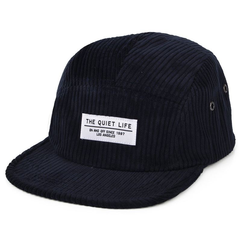 The Quiet Life Hats Chunky Cord 5 Panel Cap – Navy Blue Adjustable