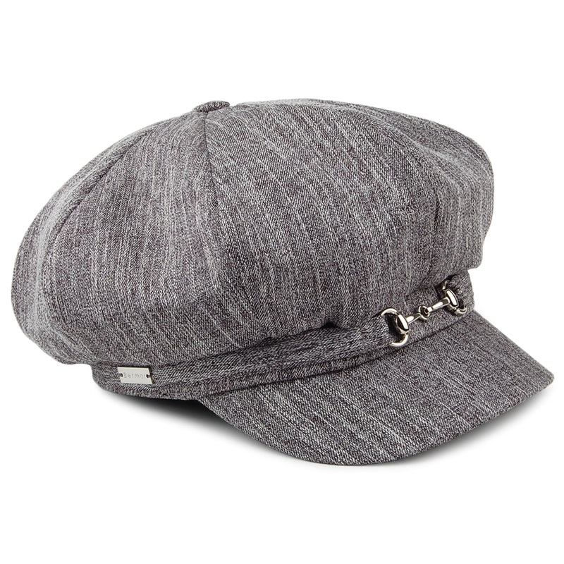 Betmar Hats Jocelyn Baker Boy Cap – Black-White 1-Size
