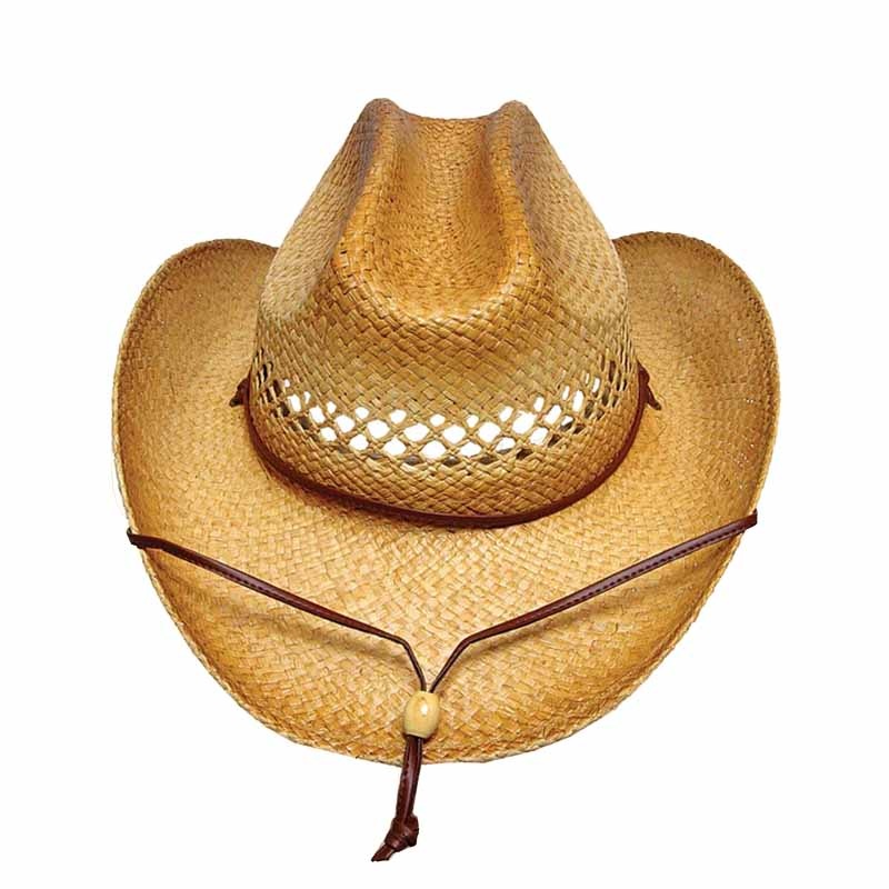 Distressed Straw Cattleman Hat for Small Heads – Karen Keith Hats Natural XS (54 cm)