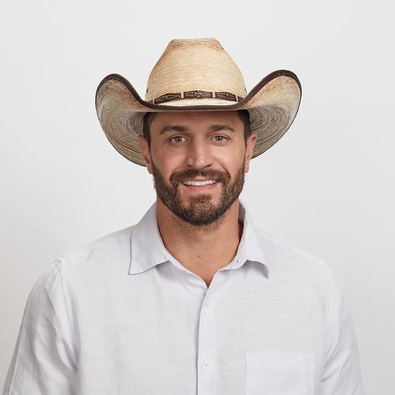 Lucas | Mens Mexican Palm Cowboy Hat Natural SM