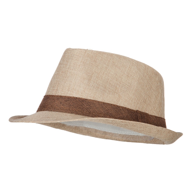 Men’s Polyester Fedora Hat Grey One Size