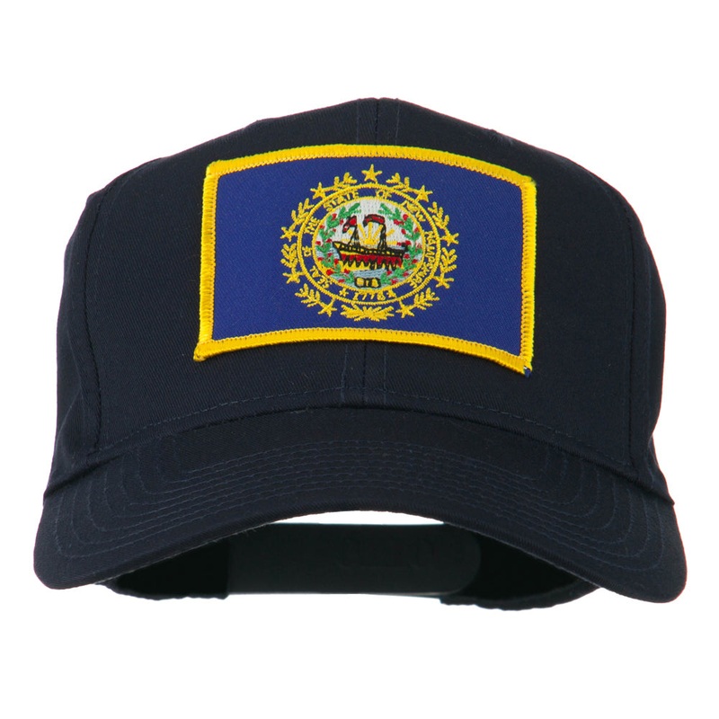 New Hampshire State High Profile Patch Cap Navy One Size