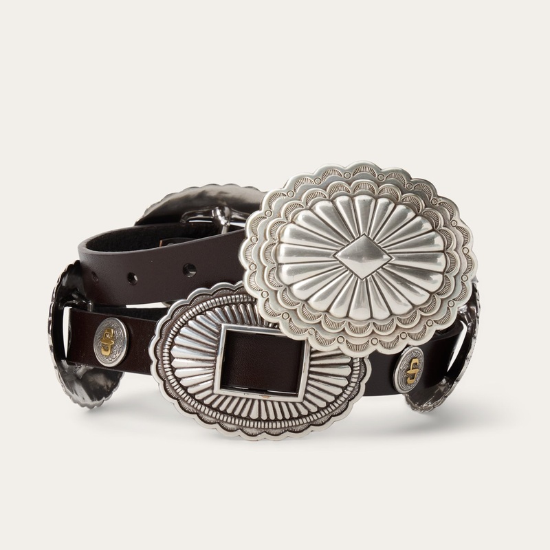 Southwestern Concho Belt Dark Brown S