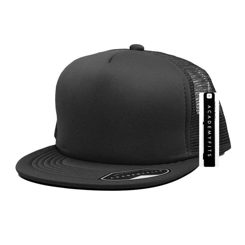 Academy Fits Trucker Foam Hat Mesh Cap 2070 Black