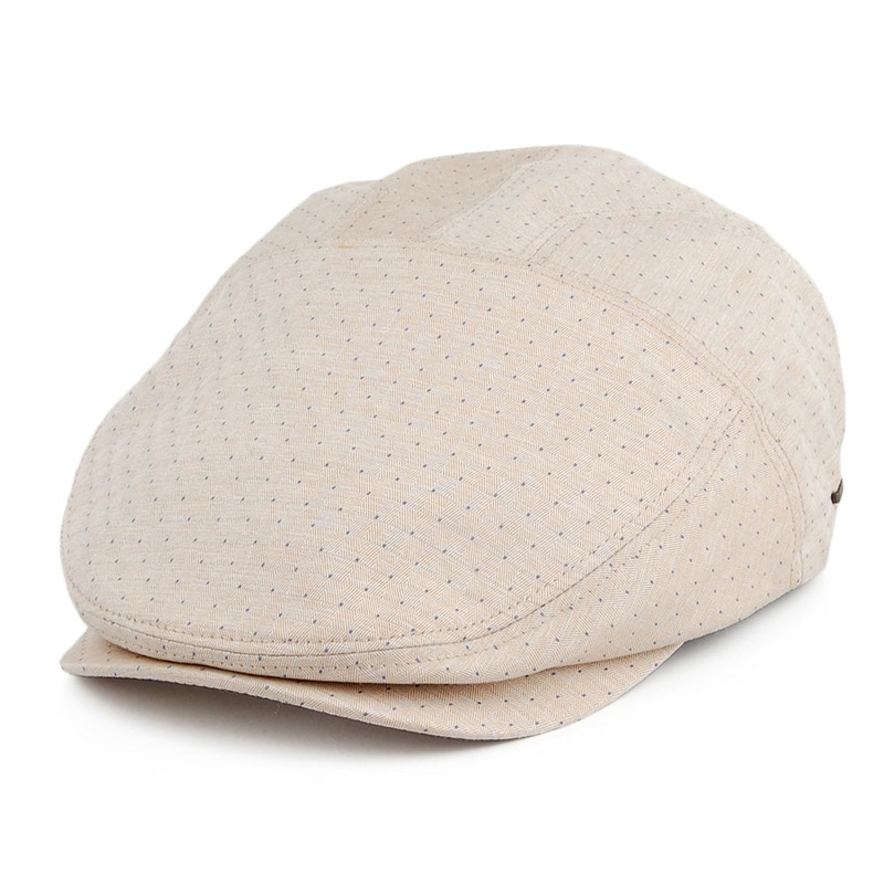 Bailey Hats Ganey Dotted Flat Cap – Sand S