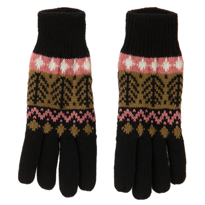 Combo Pine Fleece Lining Ladies Gloves Black One Size