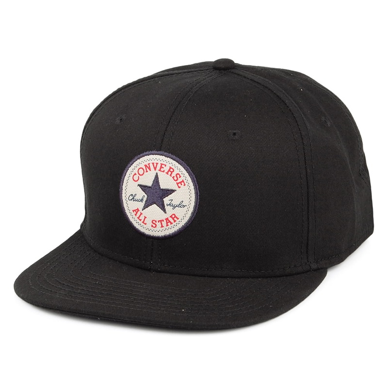 Converse Cotton Twill Core Snapback Cap – Black Adjustable