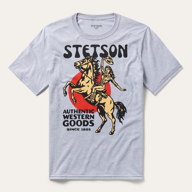 Cowgirl Hat Tip Graphic Tee Grey S