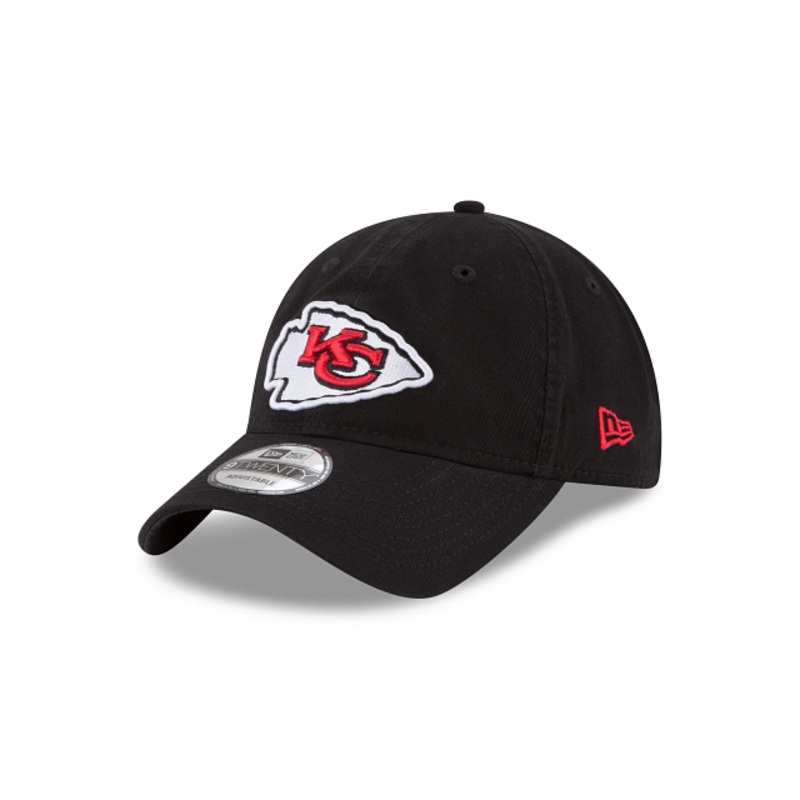Kansas City Chiefs Core Classic Black 9TWENTY Adjustable Hat One Size