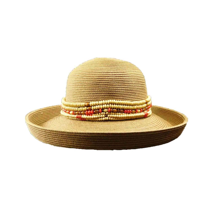Kettle Brim Hat with Wooden Beads