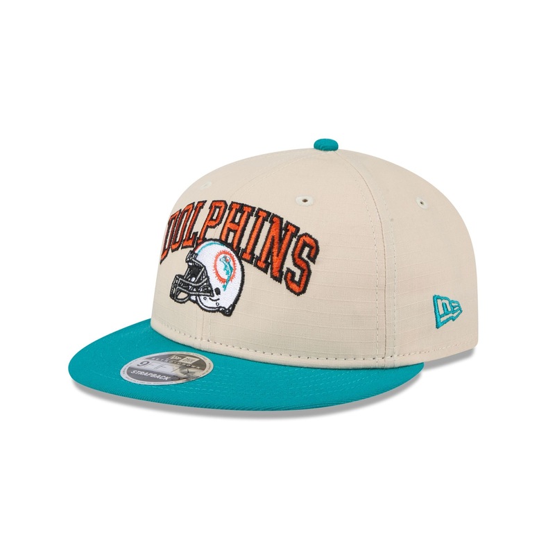 Miami Dolphins Historic Helmet Retro Crown 9FIFTY Snapback Hat One Size