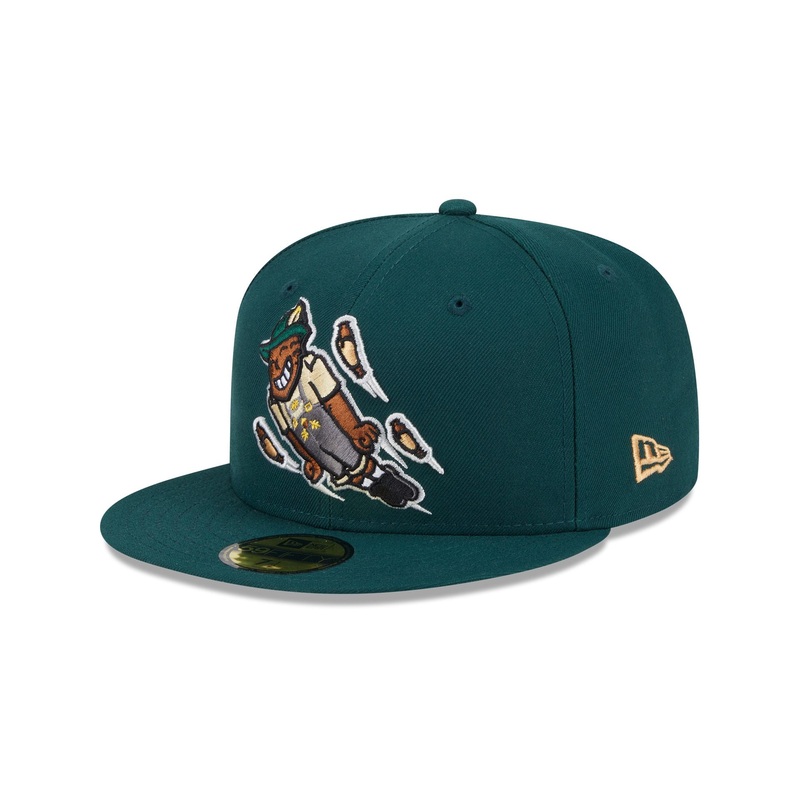 Wisconsin Timber Rattlers Theme Night Black 59FIFTY Fitted Hat 7