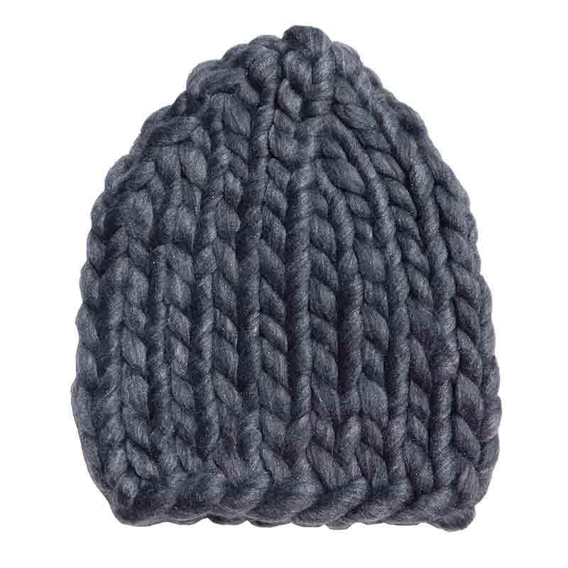 Women’s Chunky Rib-Knit Beanie by JSA – Graphite Grey