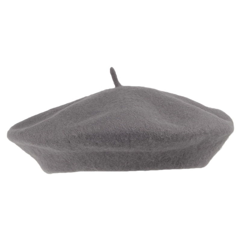 Wool Fashion Beret Grey Wholesale Pack Prepack