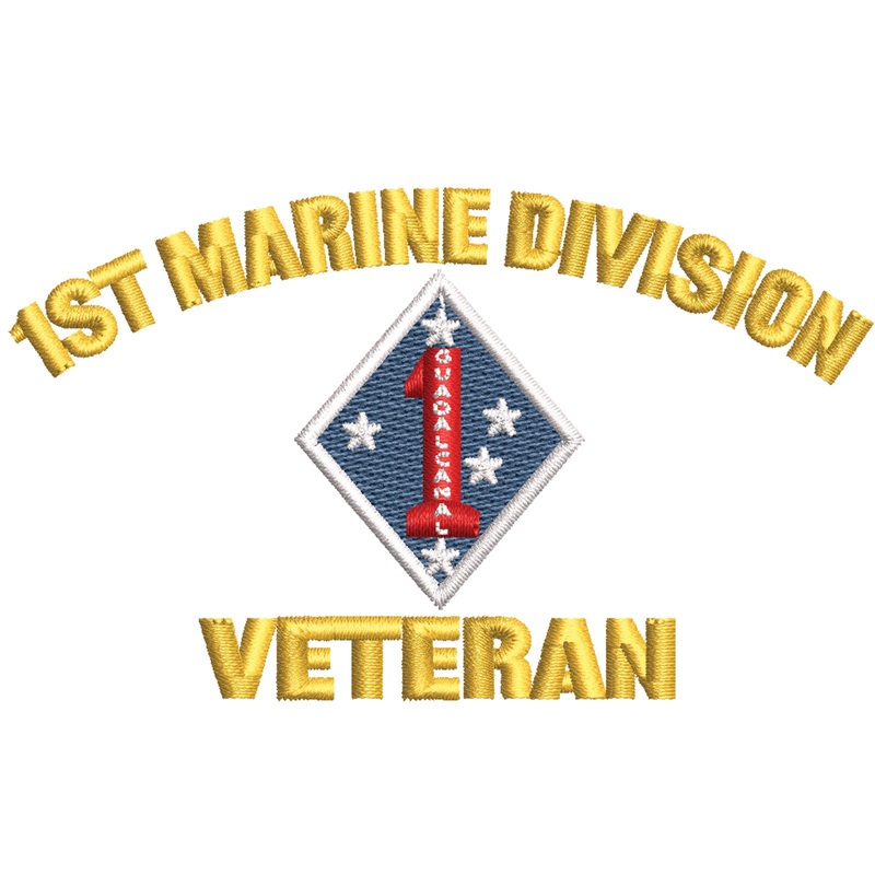 1st Marine Division Veteran Logo 1st Marine Division Veteran Logo One Size