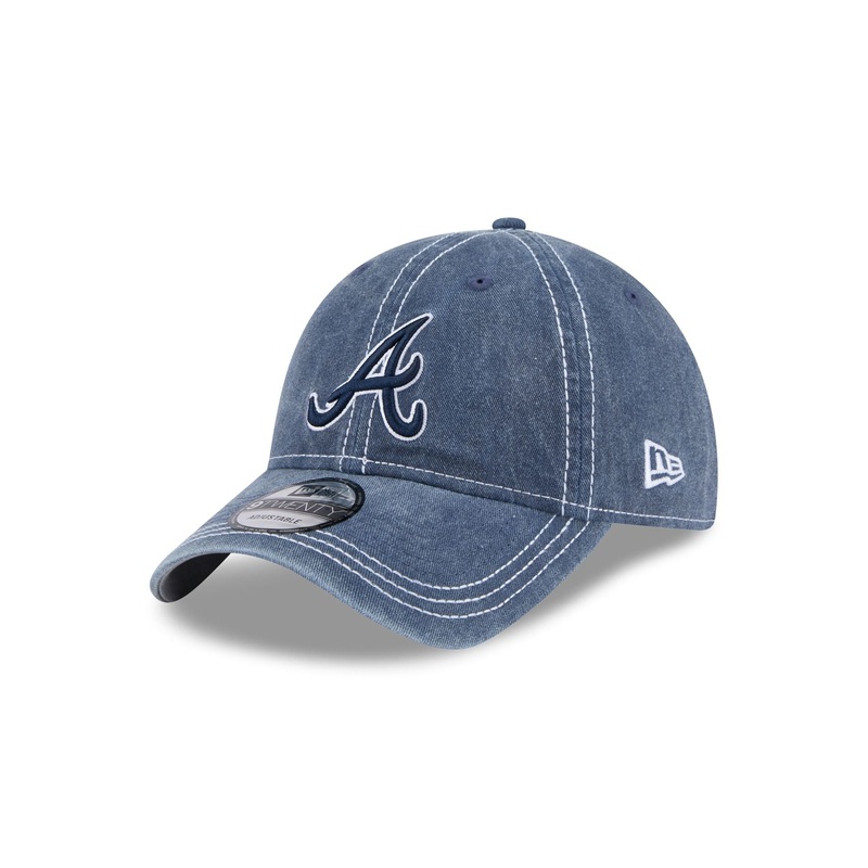 Atlanta Braves Washed Contrast 9TWENTY Adjustable Hat One Size