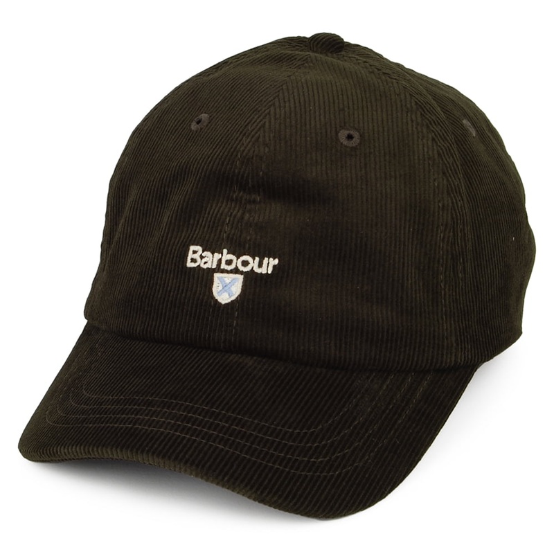 Barbour Hats Nelson Corduroy Sports Baseball Cap – Olive Adjustable