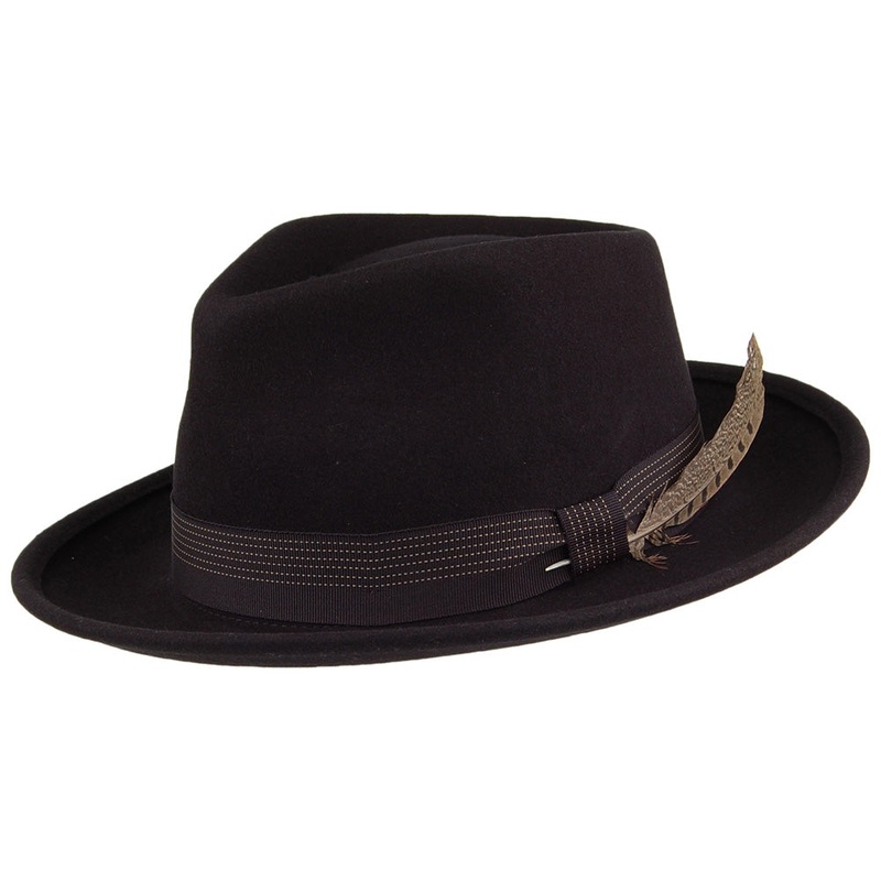 Brixton Hats Swindle II Fedora Hat – Black Small-56cm