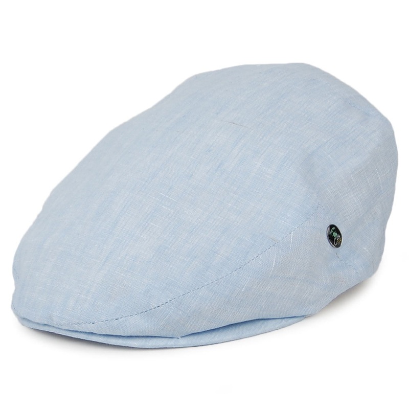 City Sport Hats Promo Linen Flat Cap – Light Blue 55