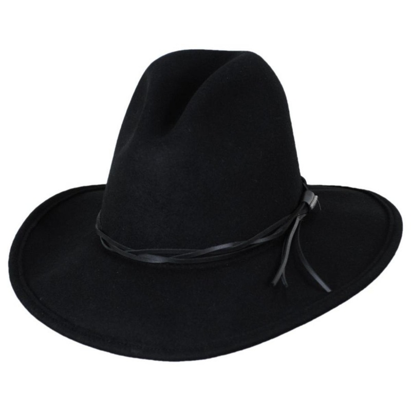 Gus Crushable Wool Felt Western Hat BLACK S