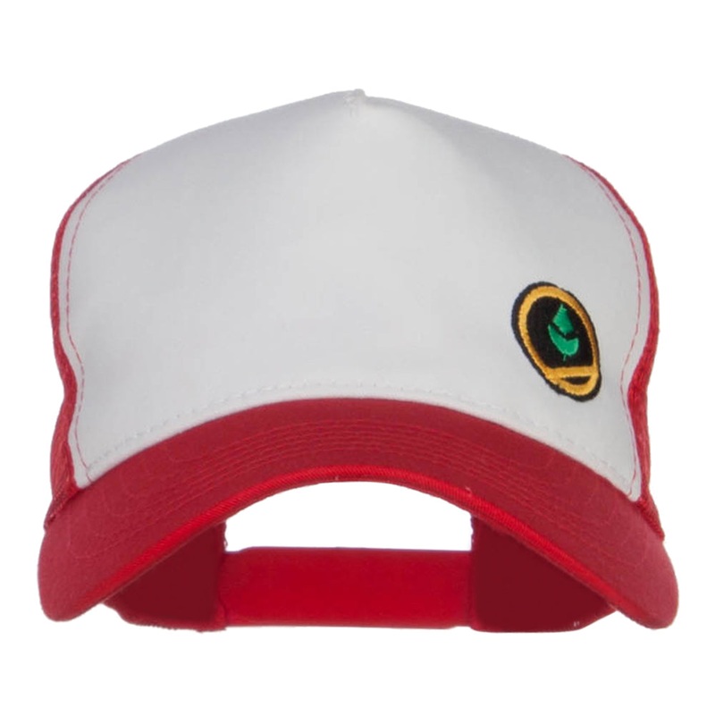 Trainer Red Poke Monster Embroidered Mesh Cap White Red One Size