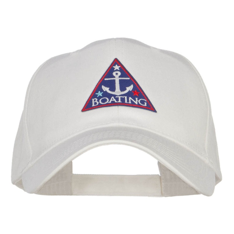 Boating Anchor Patched Low Cotton Cap White One Size