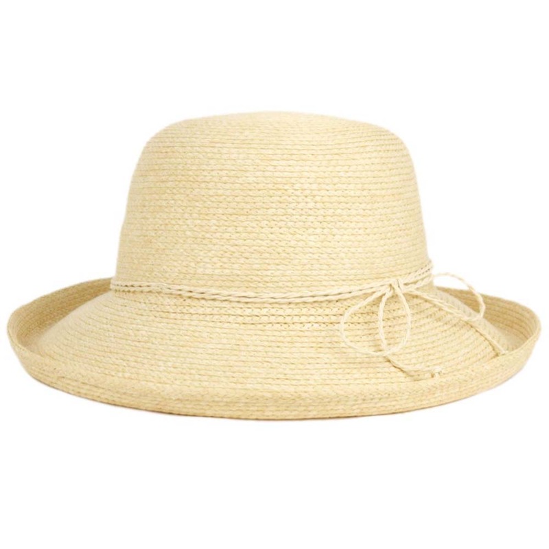 Braid Straw Up Turned Brim Summer Hat – Angela & William Hats Natural M/L