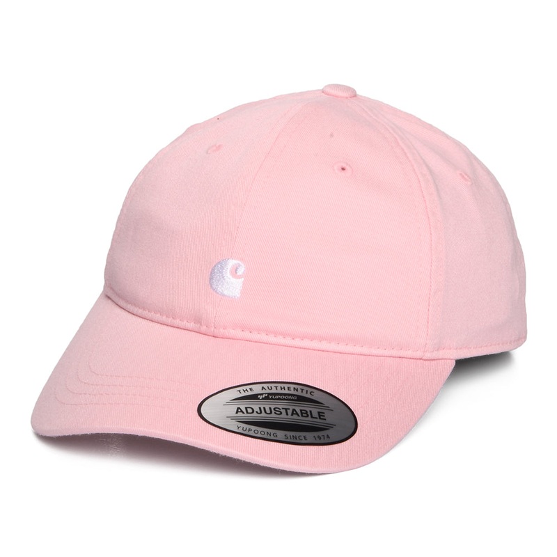Carhartt WIP Hats Womens Madison Logo Baseball Cap – Light Pink Adjustable