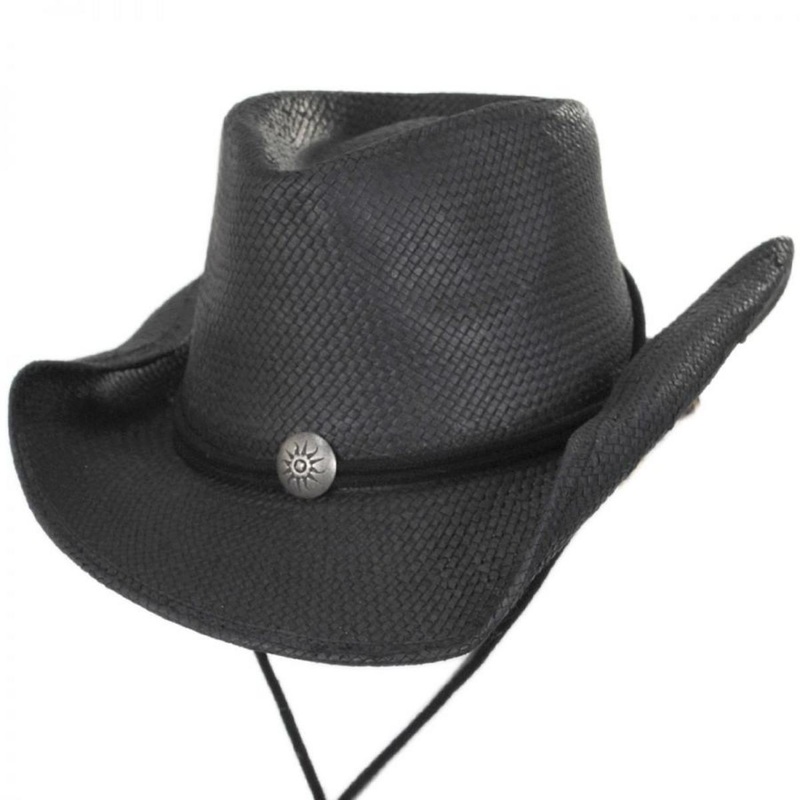 Chin Cord Toyo Straw Western Hat BLACK S/M