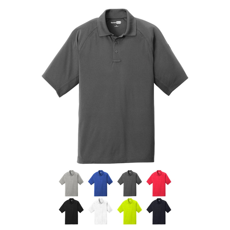 CornerStone Select Lightweight Snag Proof Tactical Polo CS420 Black XS
