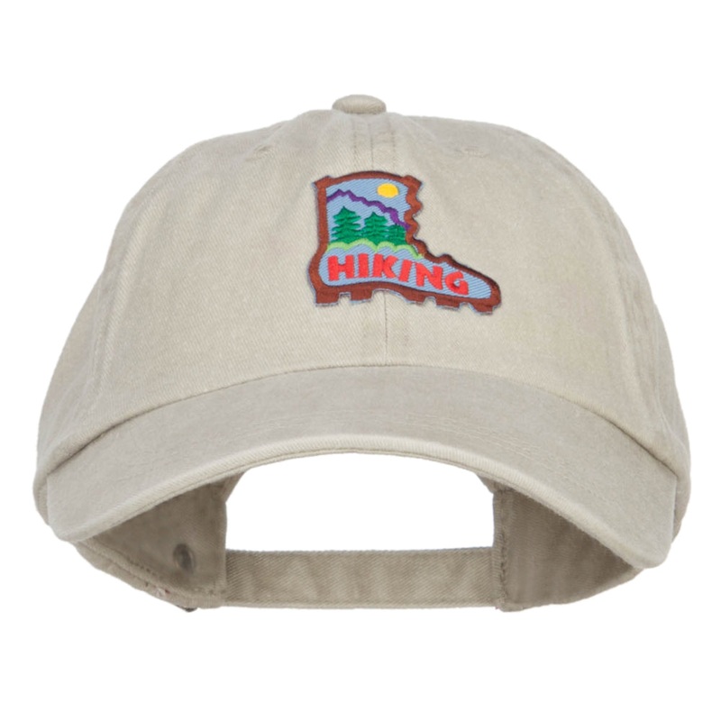 Hiking Shoe Patched Two Tone Washed Cap Beige One Size