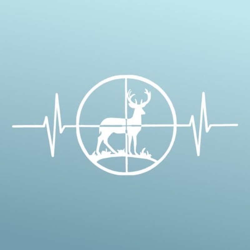 Hunting – Sticker – Vinyl – White