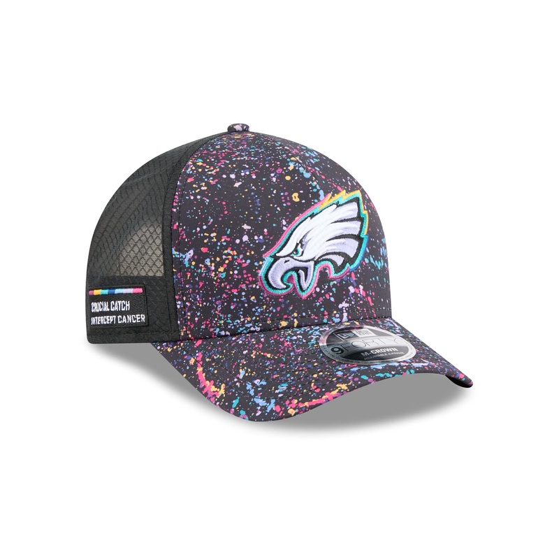 Philadelphia Eagles 2025 Crucial Catch 9FORTY M-Crown A-Frame Trucker Hat One Size
