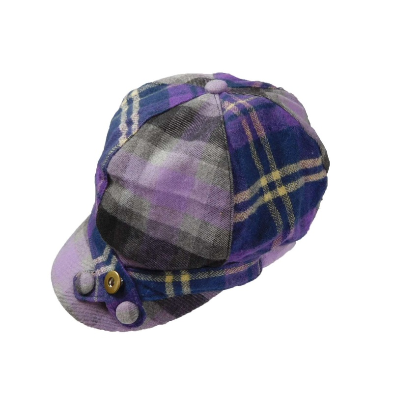Plaid Cap Purple
