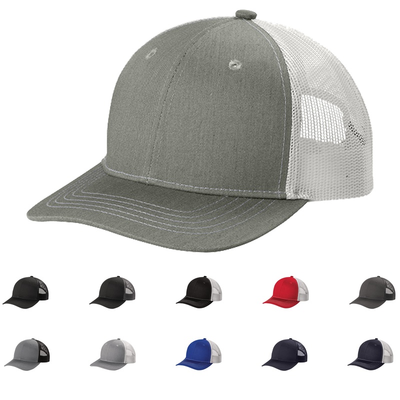 Port Authority YC112 Youth Snapback Trucker Cap Black