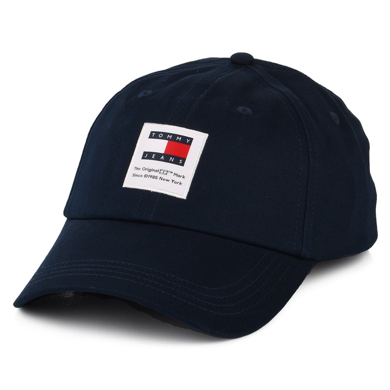 Tommy Hilfiger Hats TJM Modern Patch Organic Cotton Baseball Cap – Navy Blue Adjustable