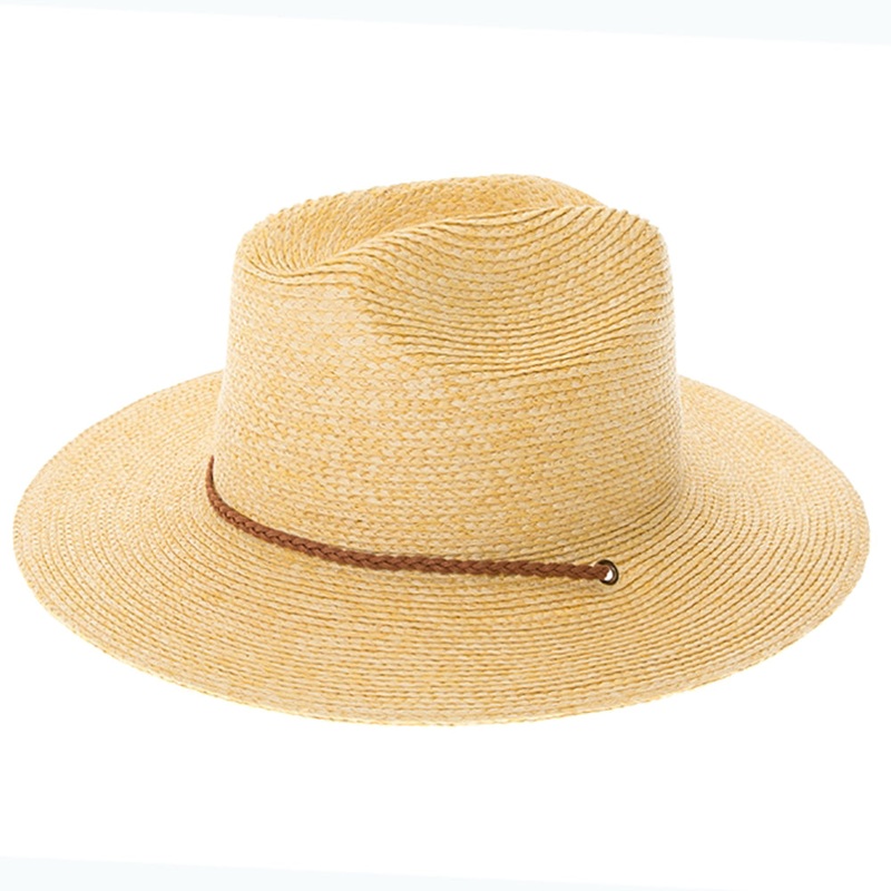 Unisex Packable Straw Cattleman Cowboy Hat  – Boardwalk Style Natural OS (58 cm)