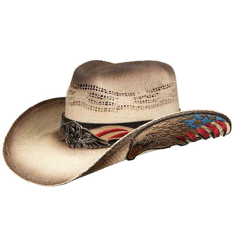 Bangkok Toyo Flying Eagle American Flag Cowboy Hat – Kenny Keith Tan Small (55 cm)