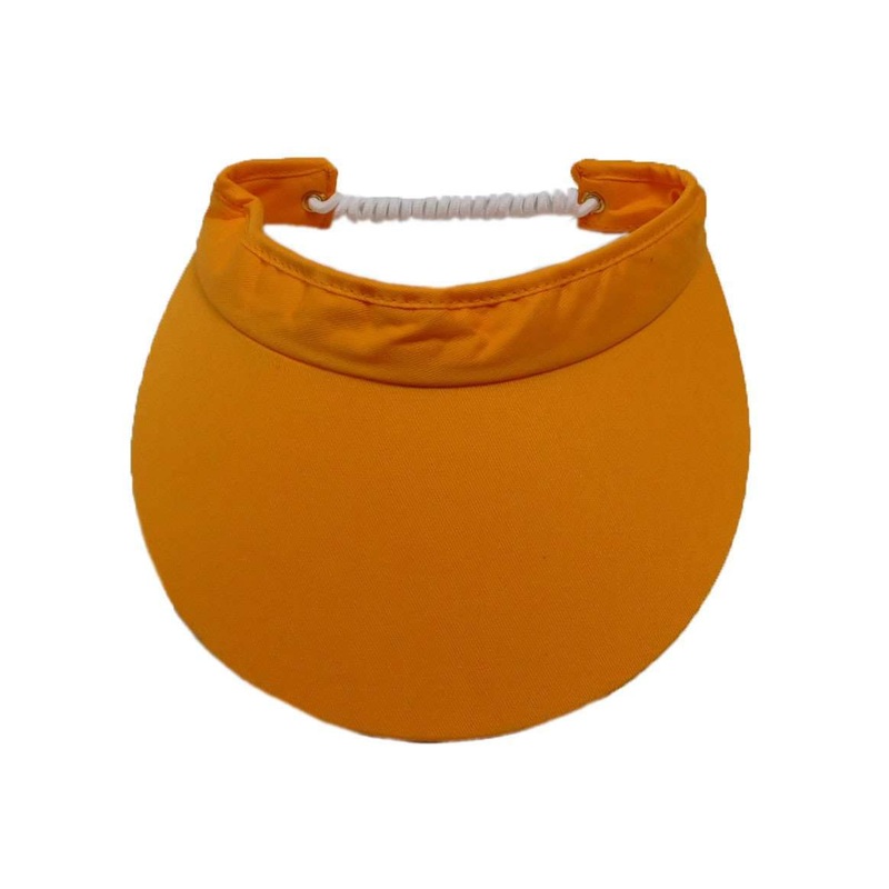 Big Brim Sun Visor with Coil Lace by Tropical Trends Orange