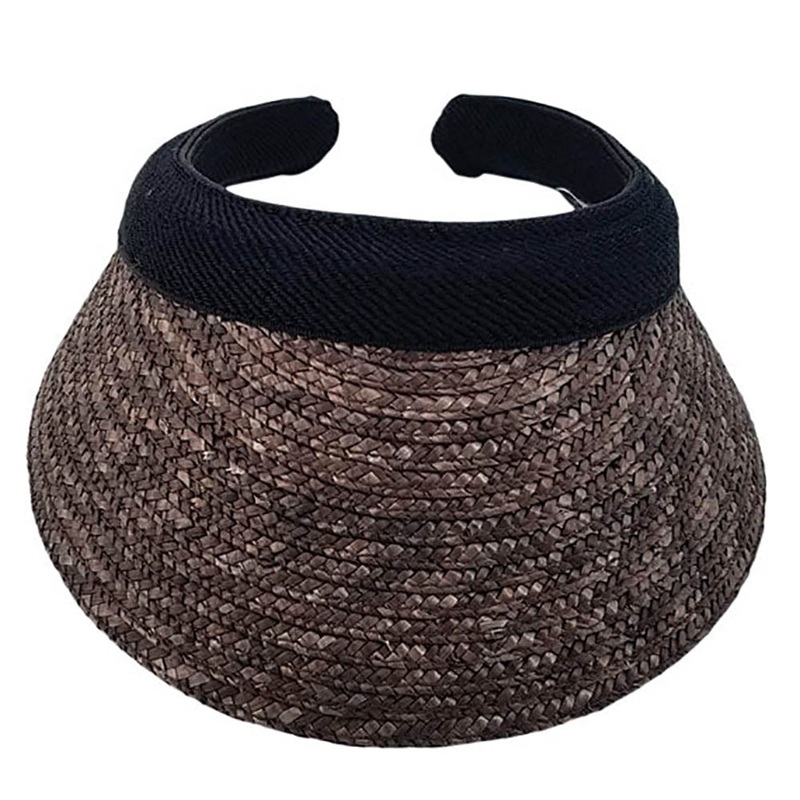 Braided Wheat Straw Clip-On Sun Visor – Karen Keith Hats Dark Brown