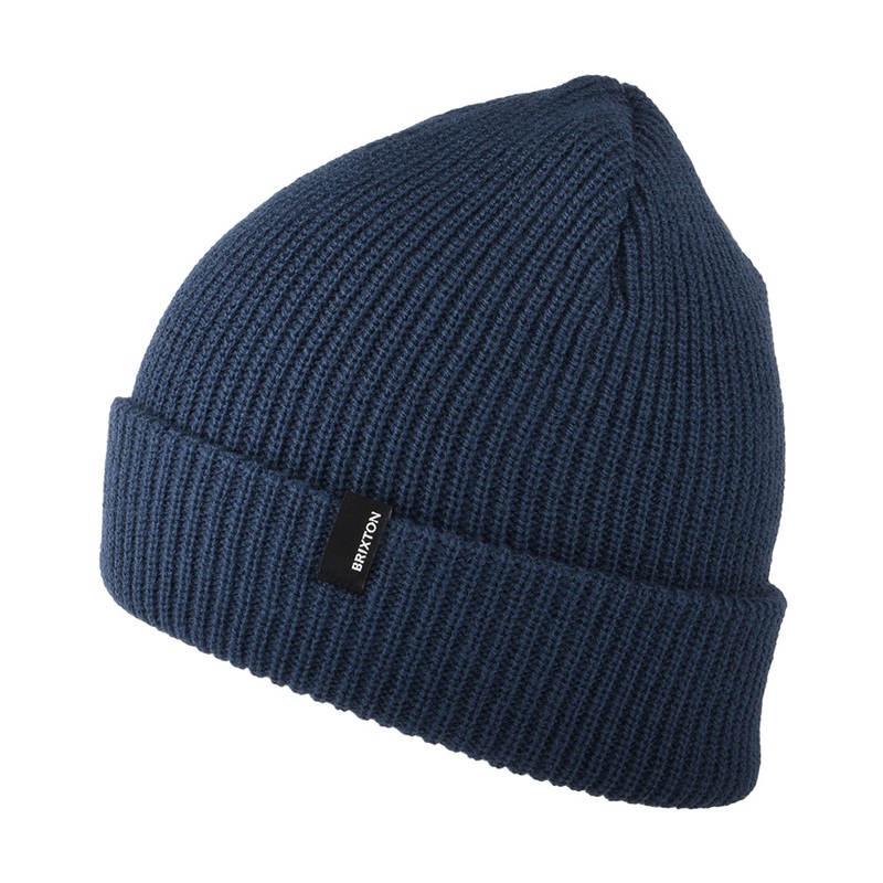 Brixton Hats Heist Cuffed Beanie Hat – Dark Denim 1-Size