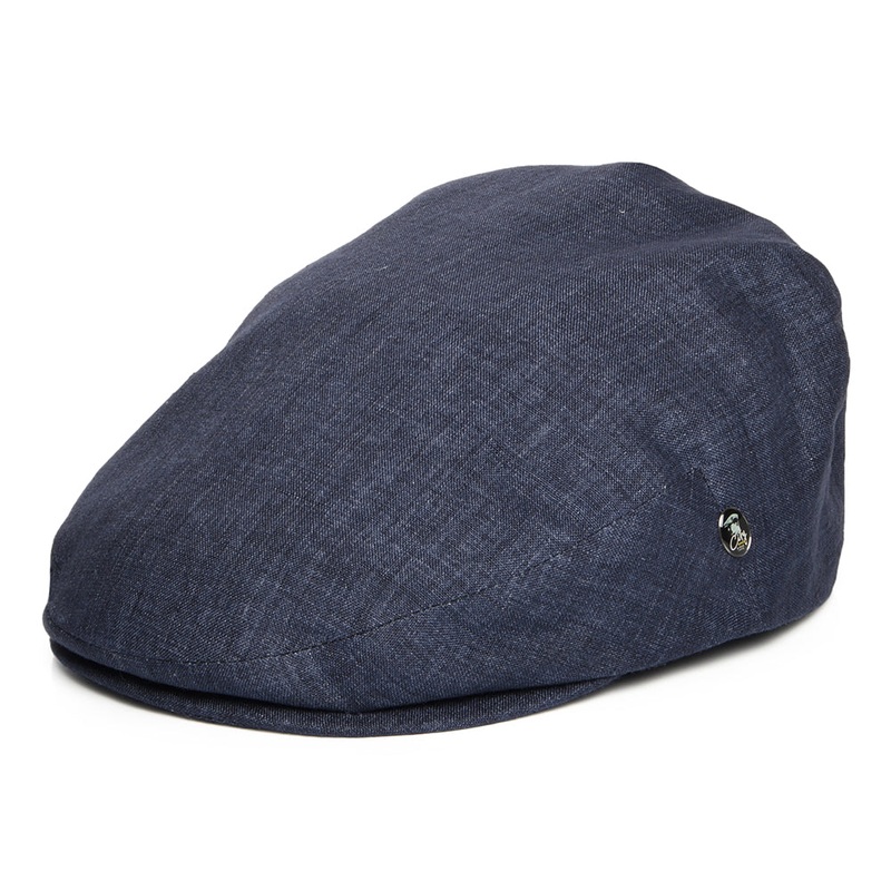 City Sport Linen Lightweight Flat Cap – Dark Denim S