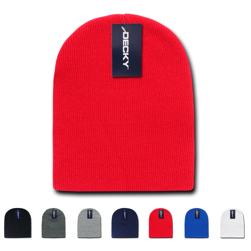 Decky 187 Acrylic Short Beanie Knit Cap Black