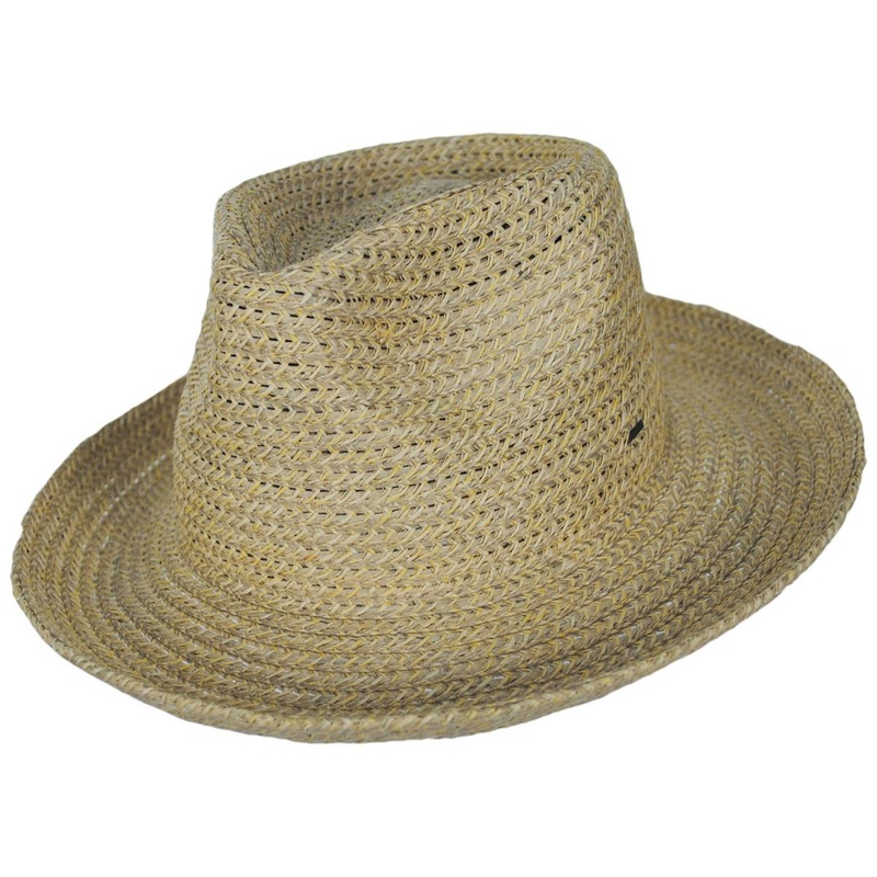 Edon Toyo Straw Fedora Hat NATURAL S
