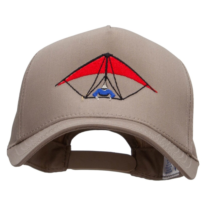 Hang Gliding 5 Panel Pro Style Brushed Cap Khaki One Size
