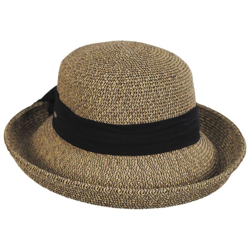 Hera Toyo Straw Kettle Edge Sun Hat BLACK ONE SIZE FITS MOST